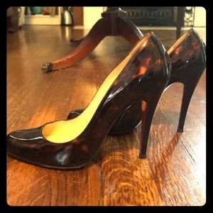 Christian Louboutin patent tortoise heels
